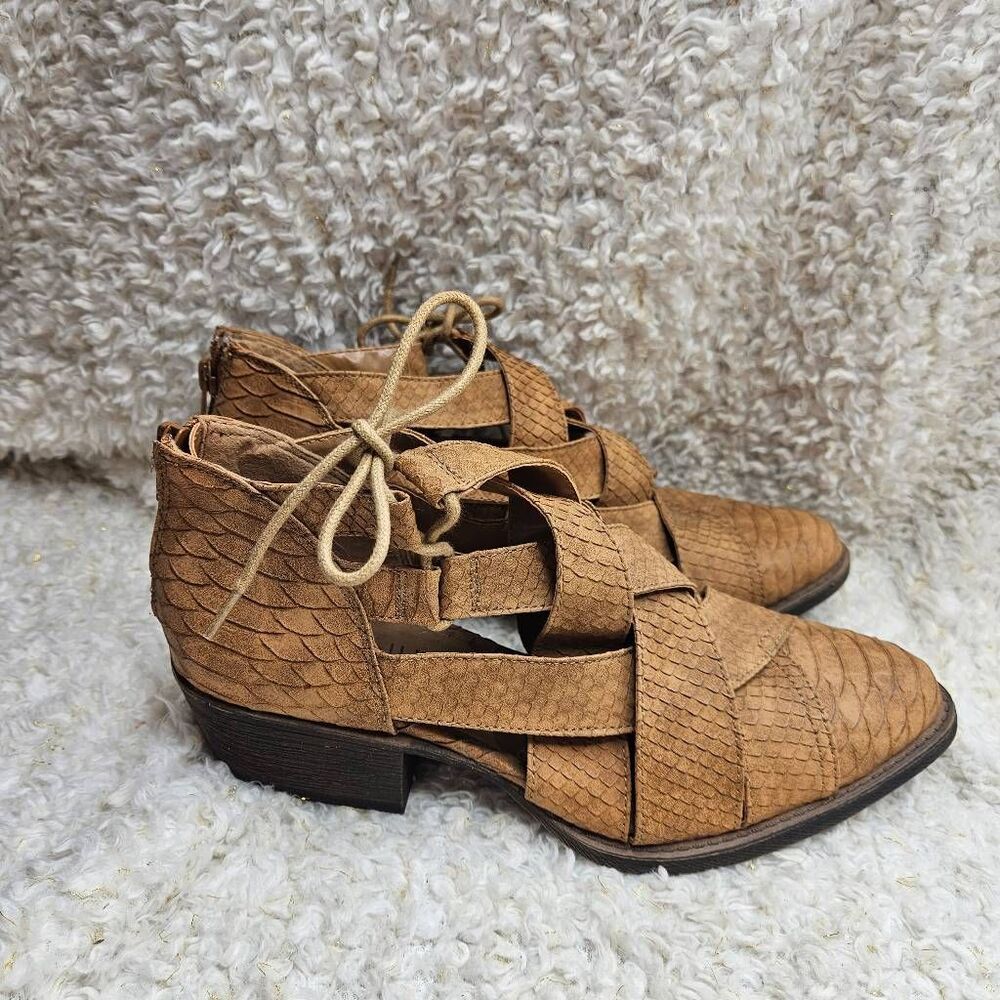 Coconuts by‎ Matisse Woven Western Inspired Shooties sz 9.5